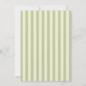 Sage Green Stripes Love You So Matcha Baby Shower 招待状 (裏面)