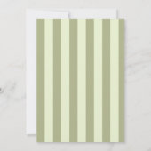 Sage Green Stripes Love You So Matcha Baby Shower 招待状 (裏面)