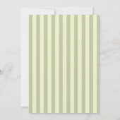 Sage Green Stripes Love You So Matcha Baby Shower 招待状 (裏面)