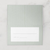 Sage Green Stripes Wedding Escort Cards プレイスカード (外部開封)