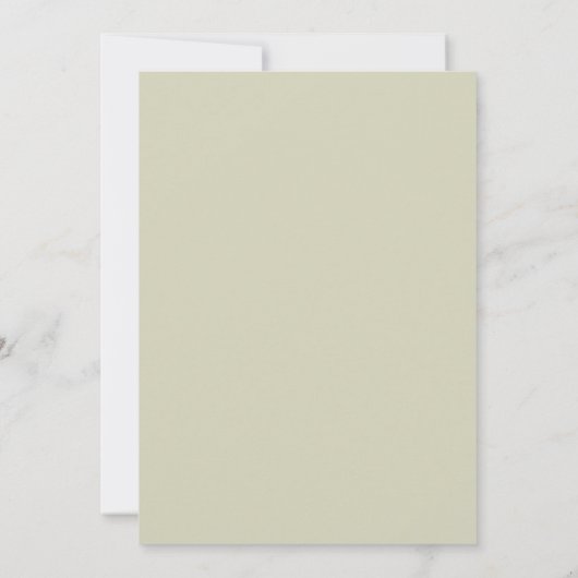 Sage Green Stripes Wedding Invitation 招待状 (裏面)