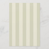 Sage Green Stripes Wedding Menu メニュー (裏面)