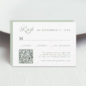 Sage Green Stylish Calligraphy Script Wedding RSVP