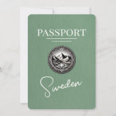 Sage Green Sweden Passport日付の保存 セーブザデート (正面)