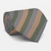 sage green taupe beigeの斜めストライプ ネクタイ (ロール)