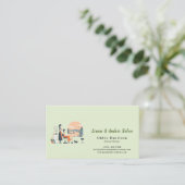 Sage Green Terracotta Hair Salon Appointment & 名刺 (スタンド正面)