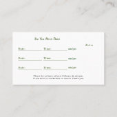 Sage Green Terracotta Hair Salon Appointment & 名刺 (裏面)
