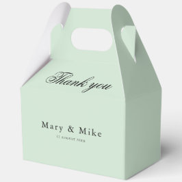 Sage Green Thank You Box for Any Occasion Gable フェイバーボックス
