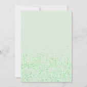 Sage Green Thank You Heart Confetti Script サンキューカード (裏面)