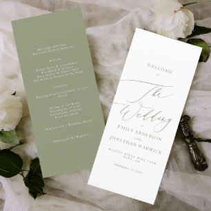 Sage Green The結婚の書モダン道結婚の プログラム