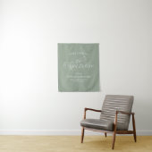 Sage Green The Night Before Welcome Sign Tapes タペストリー (インサイチュ)