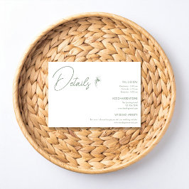 Sage Green Toile Details エンクロージャーカード