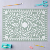 Sage Green Traditional Bone Inlay Decoupage Paper 薄葉紙 (クラフト)