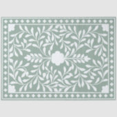 Sage Green Traditional Bone Inlay Decoupage Paper 薄葉紙 (正面)