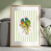Sage Green Twins Lovebirds Baby Nursery Decor