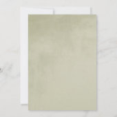 Sage Green Velvet Laurel Wreath Minimalist Wedding 招待状 (裏面)