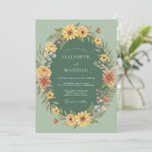 Sage Green Vibrant Autumnal Wedding 招待状 (スタンド正面)