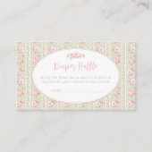 Sage Green Vintage Floral Diaper Raffle  エンクロージャーカード (正面)