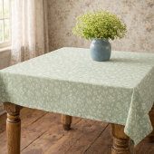 Sage Green Vintage Tablecloth  テーブルクロス