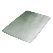 Sage Green Waterカラーグラデーション(Sage Green/white) バスマット (アングル)