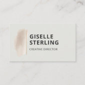 sage green watercolor brushstroke minimalist 名刺 (正面)