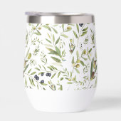 Sage Green Watercolor French Country Chic Olives (右面)