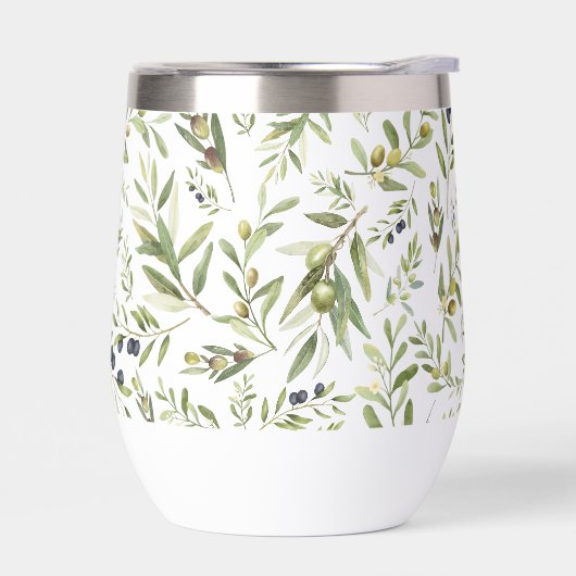 Sage Green Watercolor French Country Chic Olives (左面)