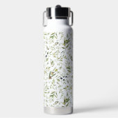 Sage Green Watercolor French Country Chic Olives ウォーターボトル (正面)