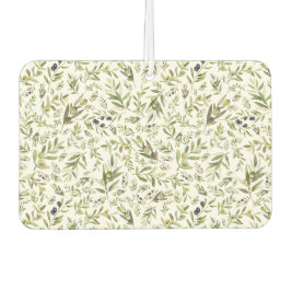 Sage Green Watercolor French Country Chic Olives カーエアーフレッシュナー