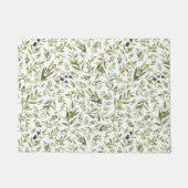 Sage Green Watercolor French Country Chic Olives ドアマット (正面)