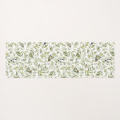 Sage Green Watercolor French Country Chic Olives ヨガマット (裏面(横))