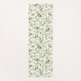 Sage Green Watercolor French Country Chic Olives ヨガマット