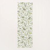 Sage Green Watercolor French Country Chic Olives ヨガマット (裏面)