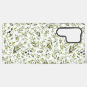 Sage Green Watercolor French Country Chic Olives Samsung Galaxyケース (裏面横)