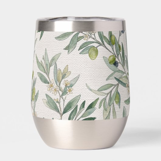 Sage Green Watercolor French Country Olive (背面)