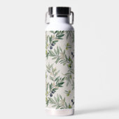Sage Green Watercolor French Country Olive ウォーターボトル (正面)