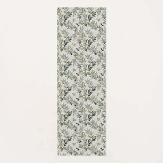 Sage Green Watercolor French Country Olive ヨガマット (正面)