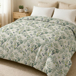 Sage Green Watercolor French Country Olive 掛け布団カバー