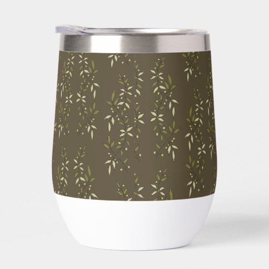 Sage Green Watercolor French Country Olive Pattern (右面)