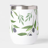 Sage Green Watercolor French Country Olive Pattern (右面)