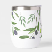 Sage Green Watercolor French Country Olive Pattern (左面)