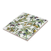 Sage Green Watercolor French Country Olive Pattern タイル (側面)