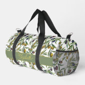 Sage Green Watercolor French Country Olive Pattern ダッフルバッグ (右コーナー)