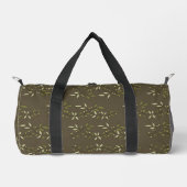 Sage Green Watercolor French Country Olive Pattern ダッフルバッグ (正面)