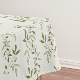Sage Green Watercolor French Country Olive Pattern テーブルクロス