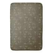 Sage Green Watercolor French Country Olive Pattern バスマット (正面縦)