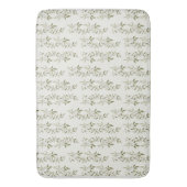 Sage Green Watercolor French Country Olive Pattern バスマット (正面縦)