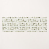 Sage Green Watercolor French Country Olive Pattern ヨガマット (正面(横))