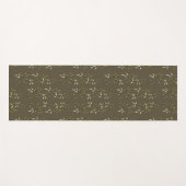 Sage Green Watercolor French Country Olive Pattern ヨガマット (正面(横))