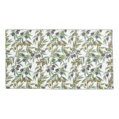 Sage Green Watercolor French Country Olive Pattern 枕カバー (裏面)